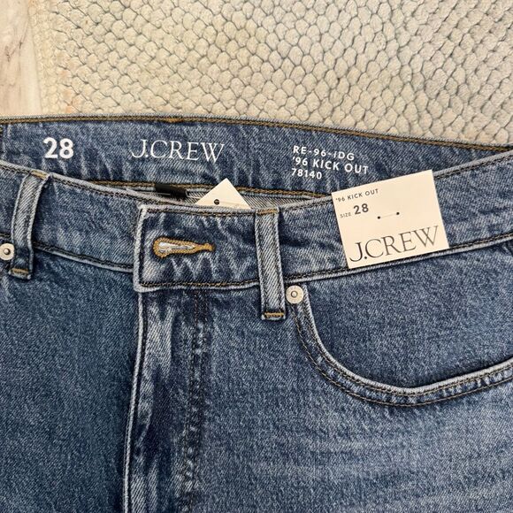 J Crew High Rise ‘96 Kickout Jean Classic Blue Denim Jeans sz28- NWT - Picture 6 of 12
